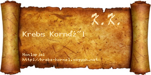 Krebs Kornél névjegykártya